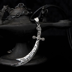 Silver necklace "Sword" - 157