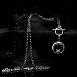 Silver necklace "Moon&Star" - 133