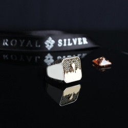Silver ring 'Astana' Black