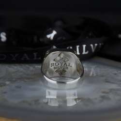 Silver ring "Lilium" - Black
