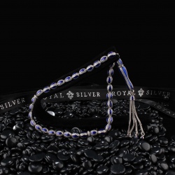 Exclusive Silver rosary 'Blue' - 460
