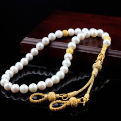 Pearl and silver rosary - 591