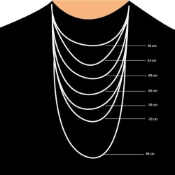 Silver necklace "Anchor" - 85