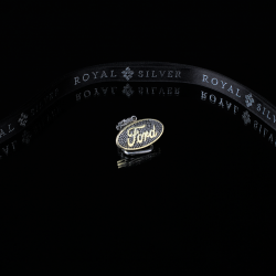 Gold plated Silver keychain 'Ford' - Black - 015