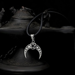 Silver necklace "Moon" - 136
