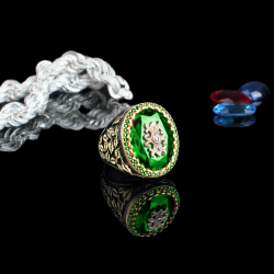 Silver ring - Green(motif) - 135SA